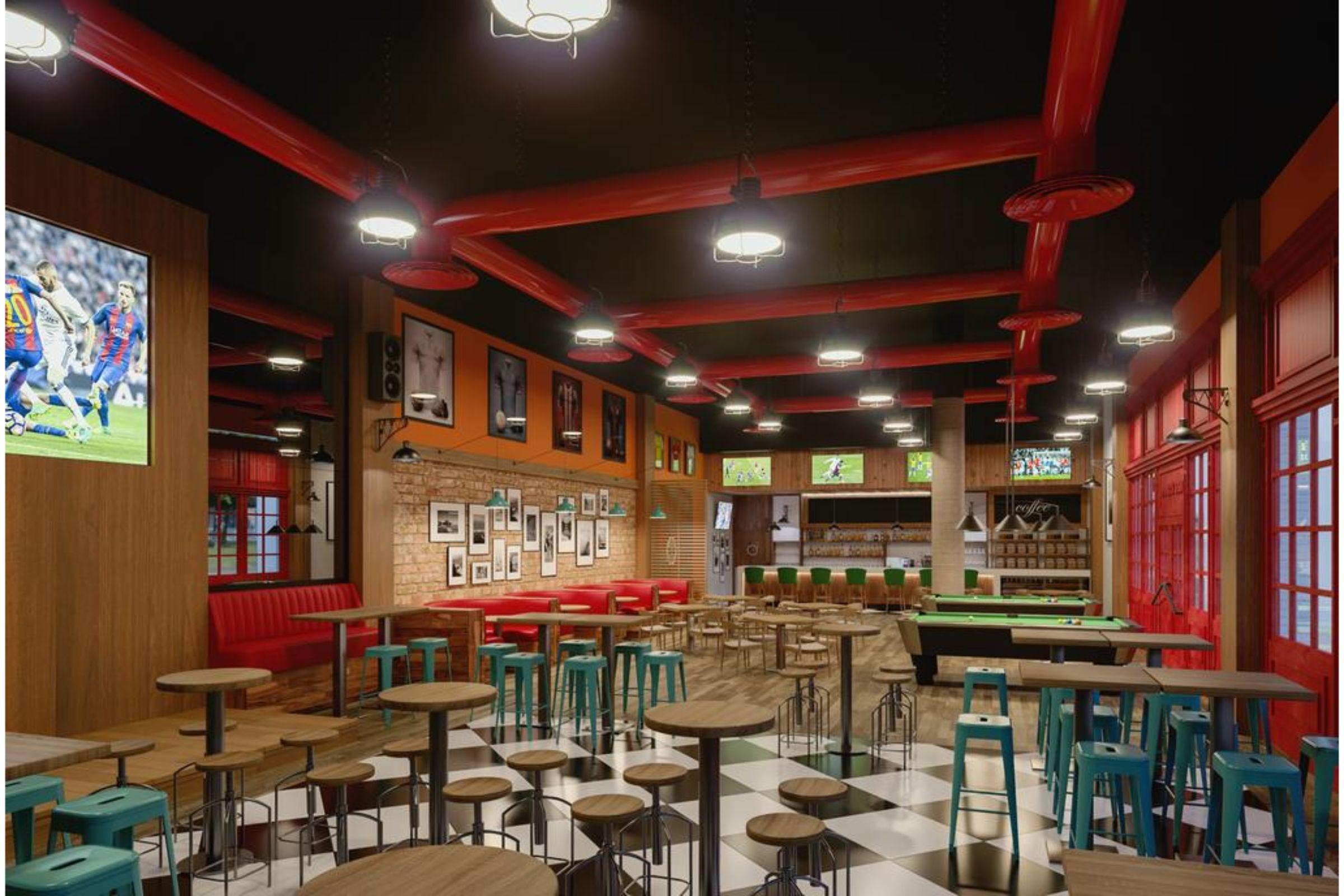Bahia Principe Fantasia Tenerife ซานมิเกลเดียโบนา ภายนอก รูปภาพ The interior of a typical sports bar